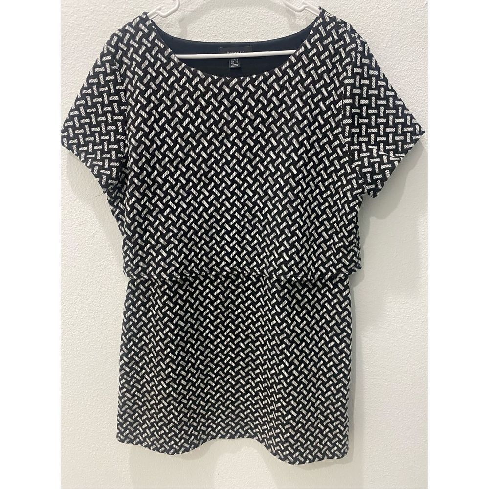 Atmosphere black and white geo patterned dress size 10